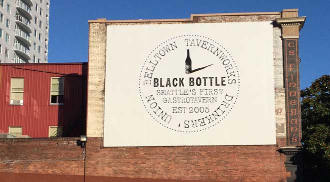 Black Bottle Signage