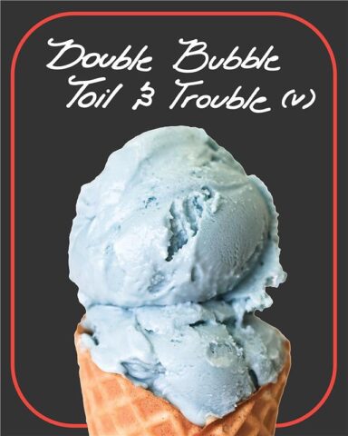 Double Bubble Toil & Trouble vegan ice cream